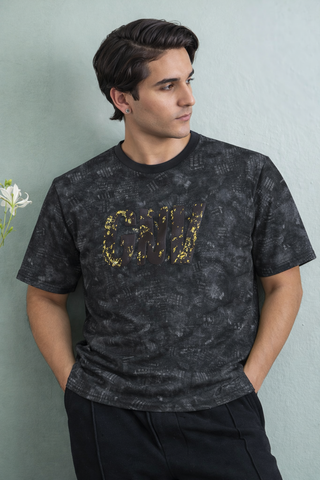 Urban Glow Graphic Tee – Charcoal
